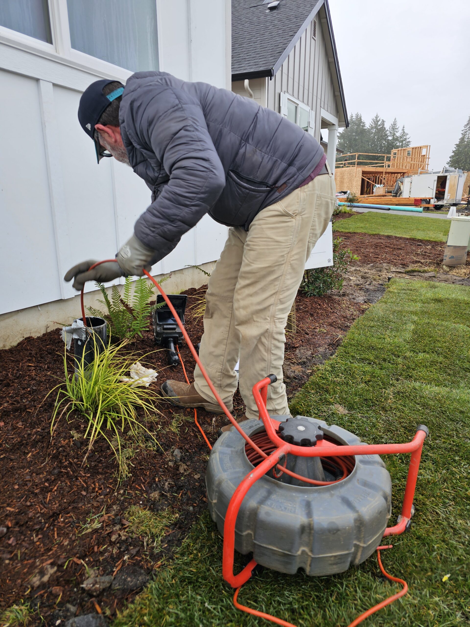 Todd Evans scoping a sewer line in Vancouver, Washington 98683